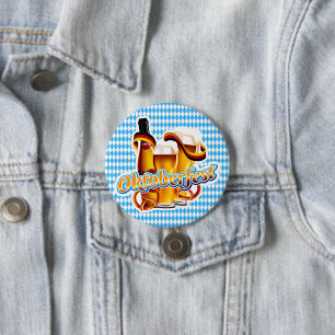 Oktoberfest Beer Festival German Bavarian Colors Button