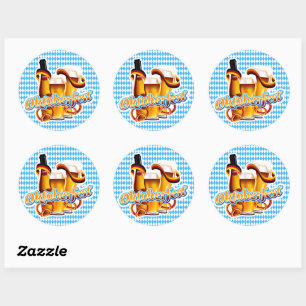 Oktoberfest Beer Festival German Bavarian Colors Classic Round Sticker