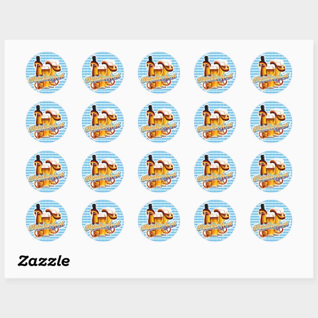 Oktoberfest Beer Festival German Bavarian Colors Classic Round Sticker (Sheet)