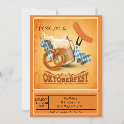 Oktoberfest Beer Festival Invitation