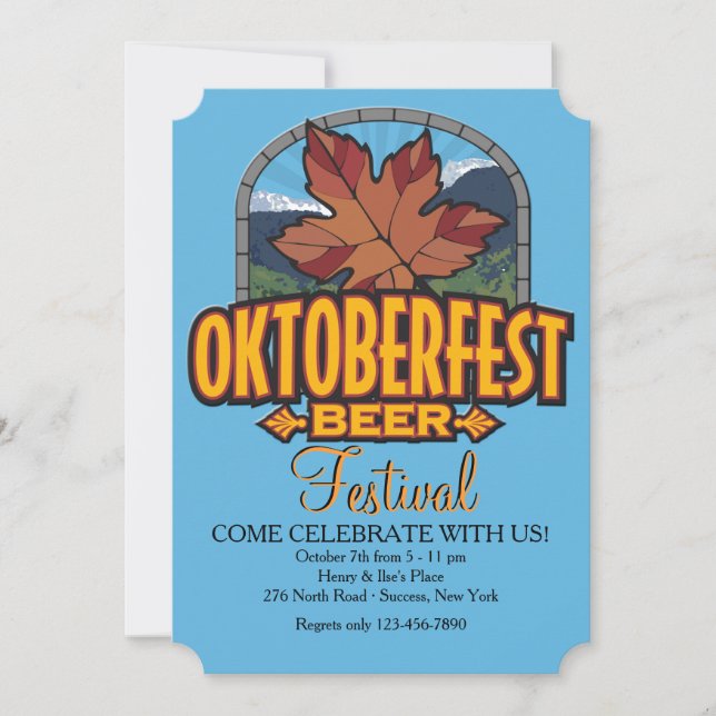 Oktoberfest Beer Festival Invitation (Front)