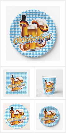 Oktoberfest Beer Festival Matching Table Settings