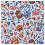 Oktoberfest Beer Festival on Pale Blue Fabric