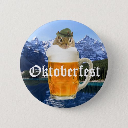 Oktoberfest Beer Festival Party Animal Button