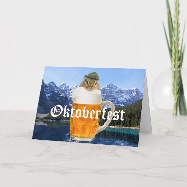Oktoberfest Beer Festival Party Animal Card (Front)