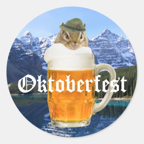 Oktoberfest Beer Festival Party Animal Classic Round Sticker