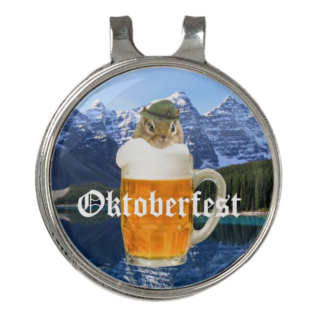 Oktoberfest Beer Festival Party Animal Golf Hat Clip (Front)