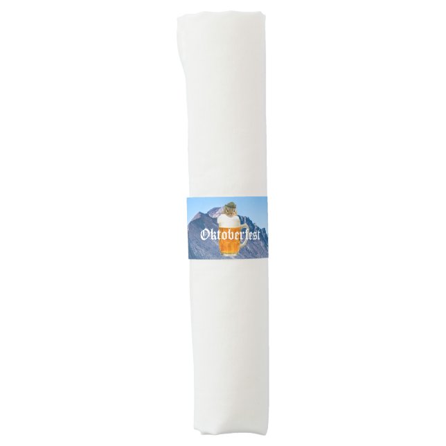 Oktoberfest Beer Festival Party Animal Napkin Bands (Front)