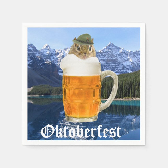 Oktoberfest Beer Festival Party Animal Paper Napkins (Front)