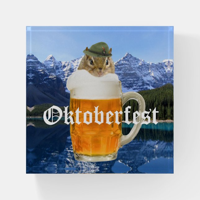 Oktoberfest Beer Festival Party Animal Paperweight (Front)