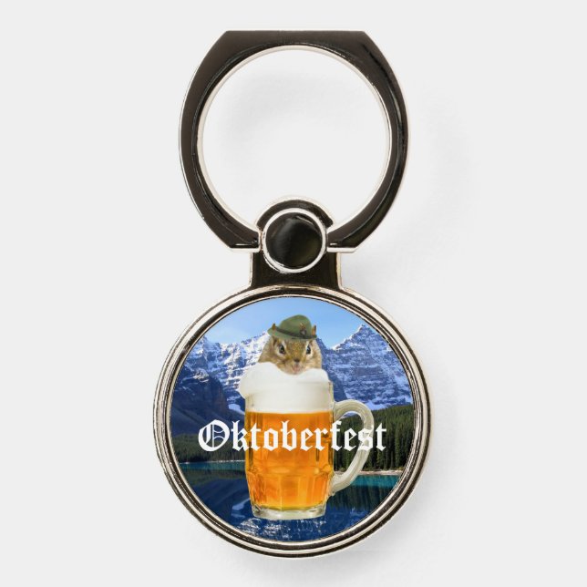 Oktoberfest Beer Festival Party Animal Phone Ring Stand (Front)