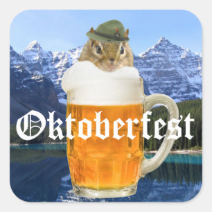 Oktoberfest Beer Festival Party Animal Square Sticker
