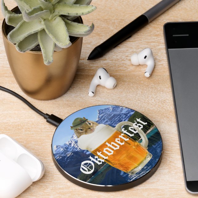 Oktoberfest Beer Festival Party Animal Wireless Charger (Desk 2)