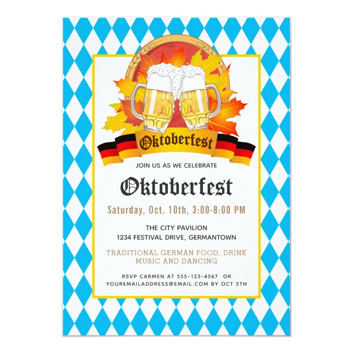 Oktoberfest Beer Festival Party Invitation | Zazzle.com