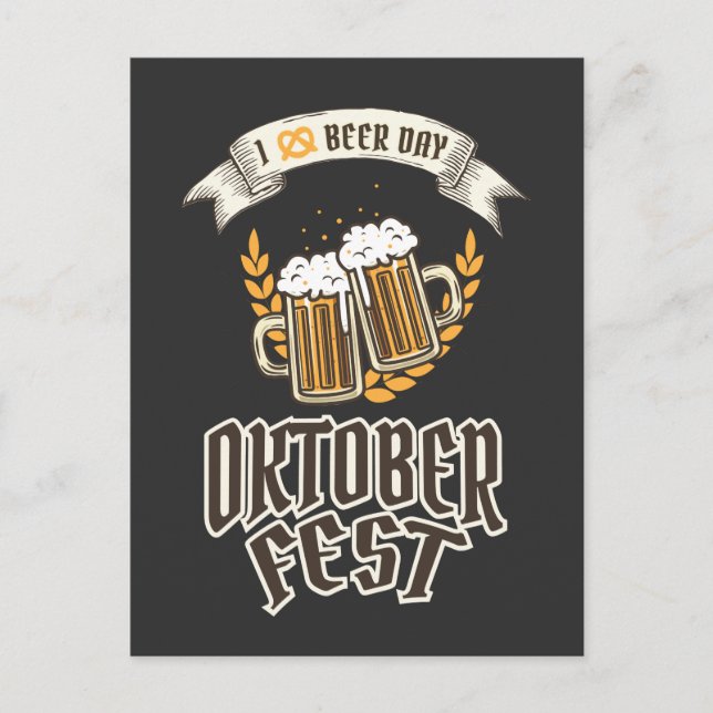 Oktoberfest Beer Festival  Postcard (Front)