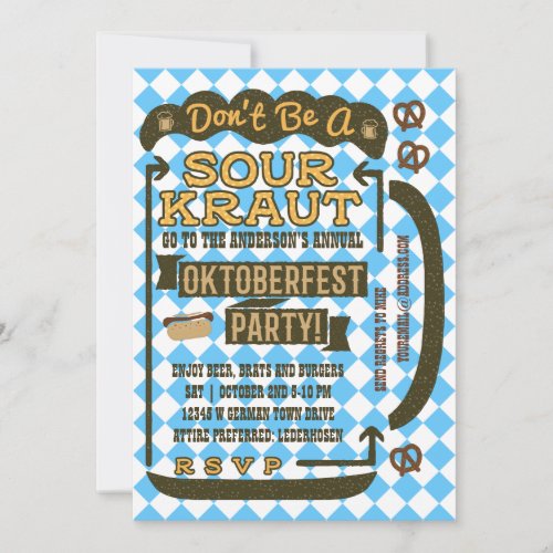 Oktoberfest Beer Funny October Drinking Party Invitation