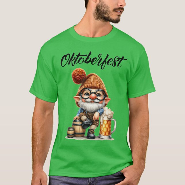Oktoberfest Beer Gnome T-Shirt (Front)