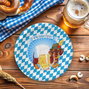 Oktoberfest Beer Hound Paper Plates