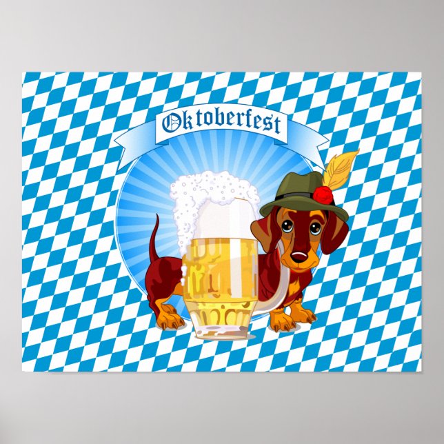 Oktoberfest Beer Hound Poster (Front)