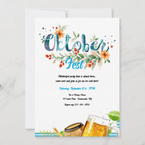 Oktoberfest Beer Invitation