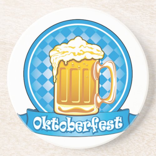 Oktoberfest Beer Label Detailed Drink Coaster