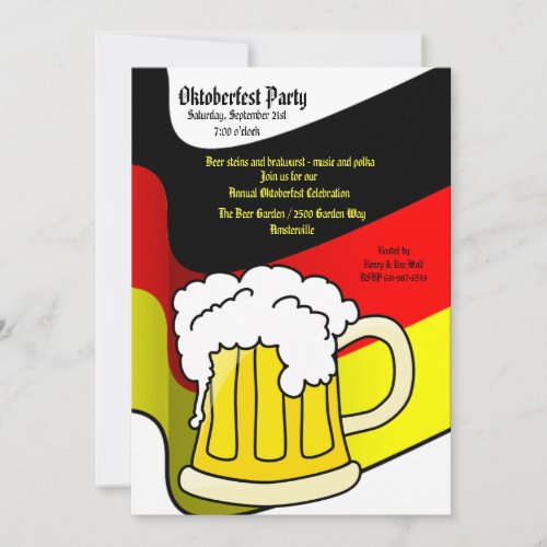 Oktoberfest Beer Mug Invitation