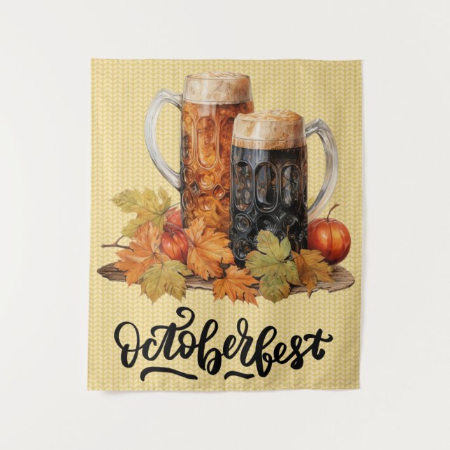 Oktoberfest Beer Mugs Tapestry (Front)