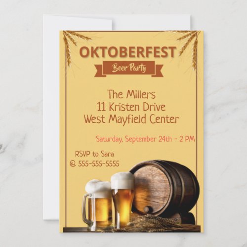 Oktoberfest Beer Party Invitation