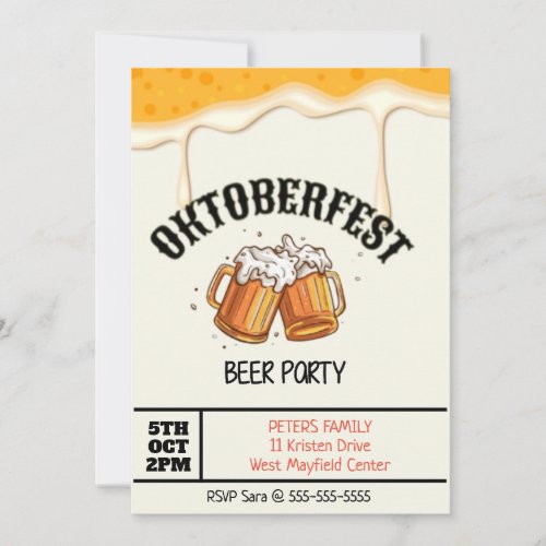 Oktoberfest Beer Party Invitation