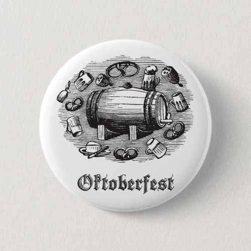 Oktoberfest Beer  Pretzel Button