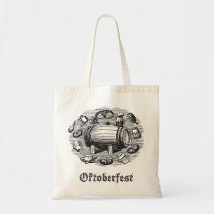 Oktoberfest Beer & Pretzel Tote Bag
