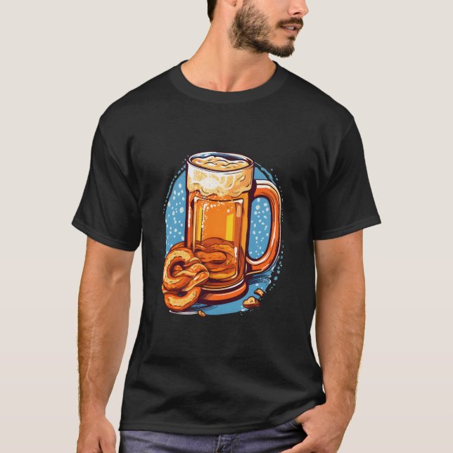 Oktoberfest Beer Pretzels Gery Ger Beer Festival T-Shirt (Front)