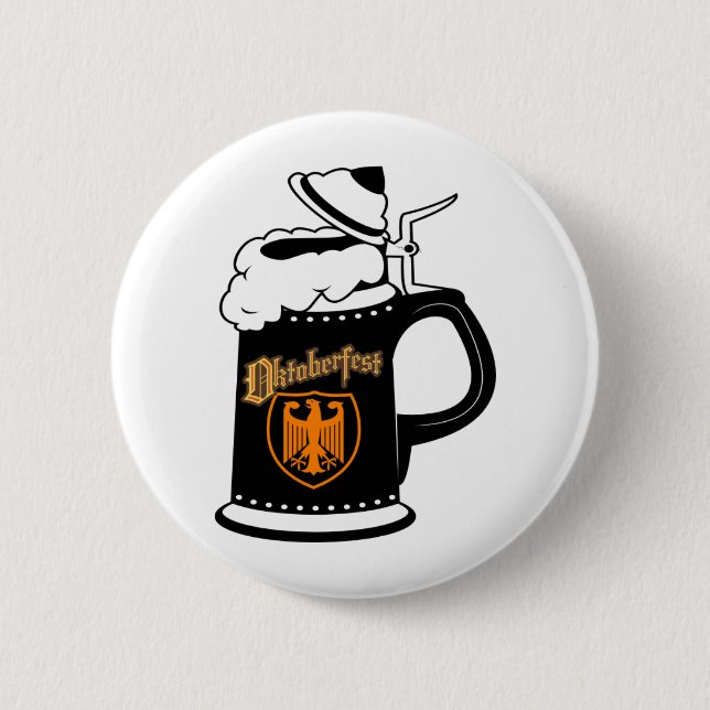Oktoberfest Beer Stein Pinback Button (Front)
