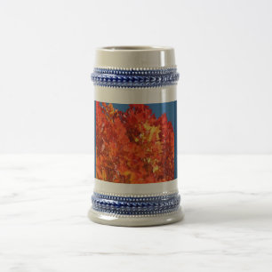 Oktoberfest Beer Steins gifts Bright Orange Leaves