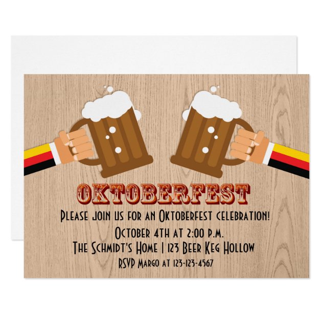 Oktoberfest Beer Toast Invitation