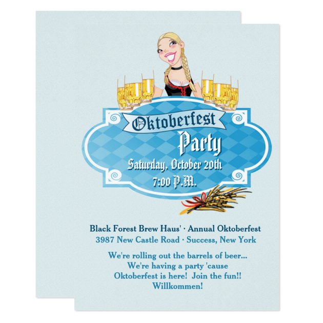 Oktoberfest Beer With A Smile Invitation