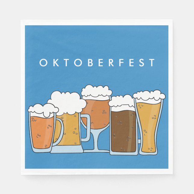 Oktoberfest Beerfest. Beer Collection. Napkins (Front)