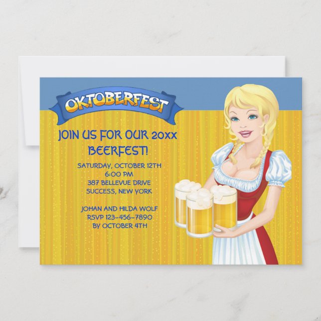 Oktoberfest Beerfest Invitation (Front)