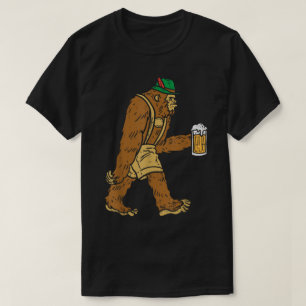 Oktoberfest Bigfoot Beer Funny Drinking Shirt