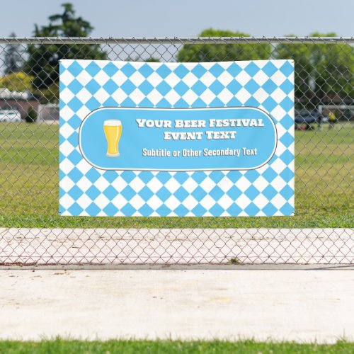 Oktoberfest Blue Diamonds  Beer Custom Festival Banner