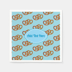 Oktoberfest Bread Pretzel Motif - Your Text Napkins
