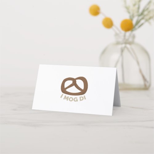 Oktoberfest Brezel I MOG DI I Want You Gift Idea Place Card