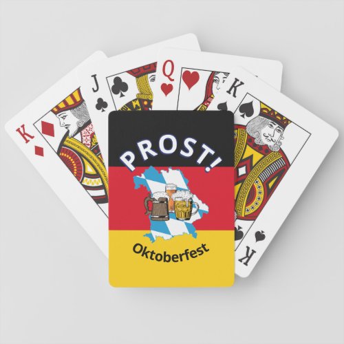 OKTOBERFEST Cartoon Beers Germany Bavaria Poker Cards