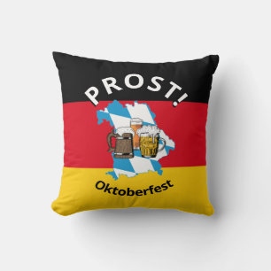 OKTOBERFEST Cartoon Beers Germany Bavaria Throw Pillow