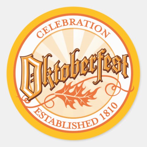 Oktoberfest Celebration Classic Round Sticker