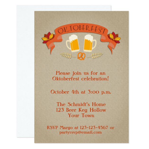 Oktoberfest Celebration Invite