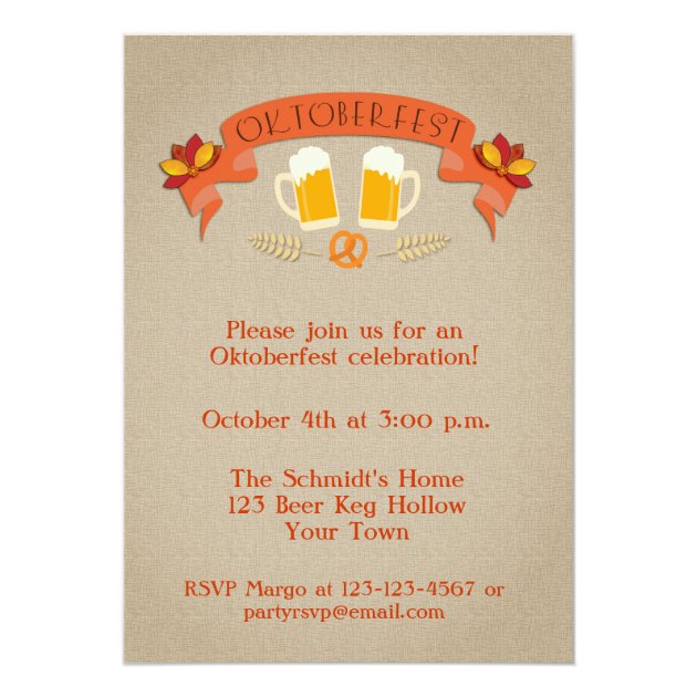 Oktoberfest Celebration Invite