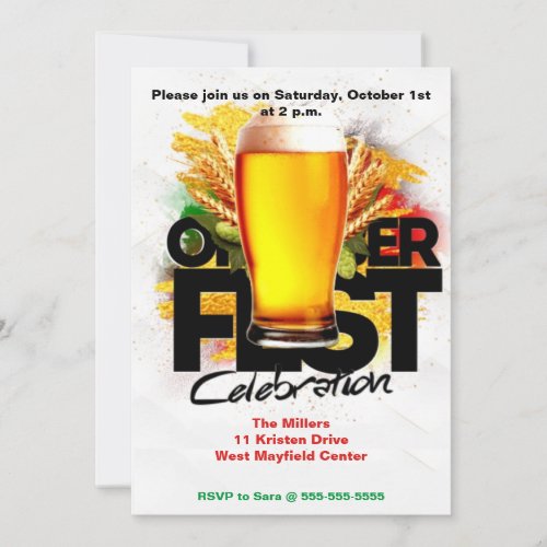 Oktoberfest Celebration Party Invitation