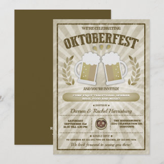 Oktoberfest Celebration Party Invitations