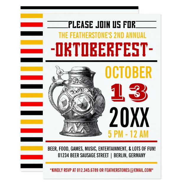 Oktoberfest Celebration Party Invitations